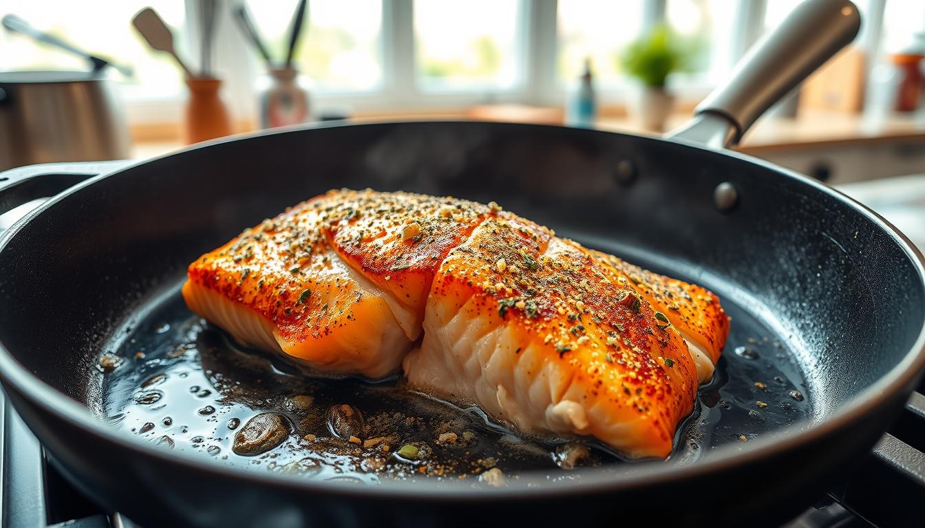 Zubereitung gefrorener Lachs