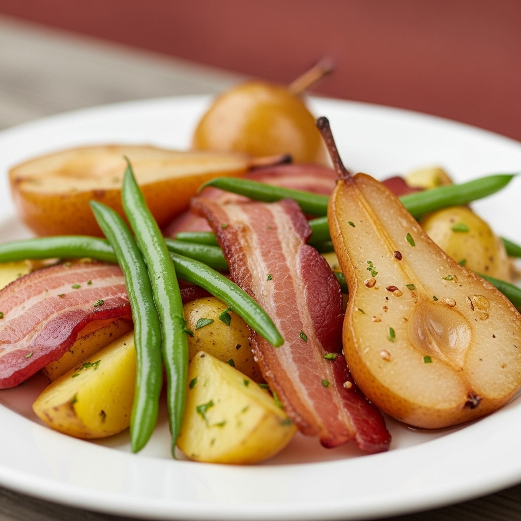 Muttis Rezept Birnen Bohnen und Speck Rezept Norddeutsch