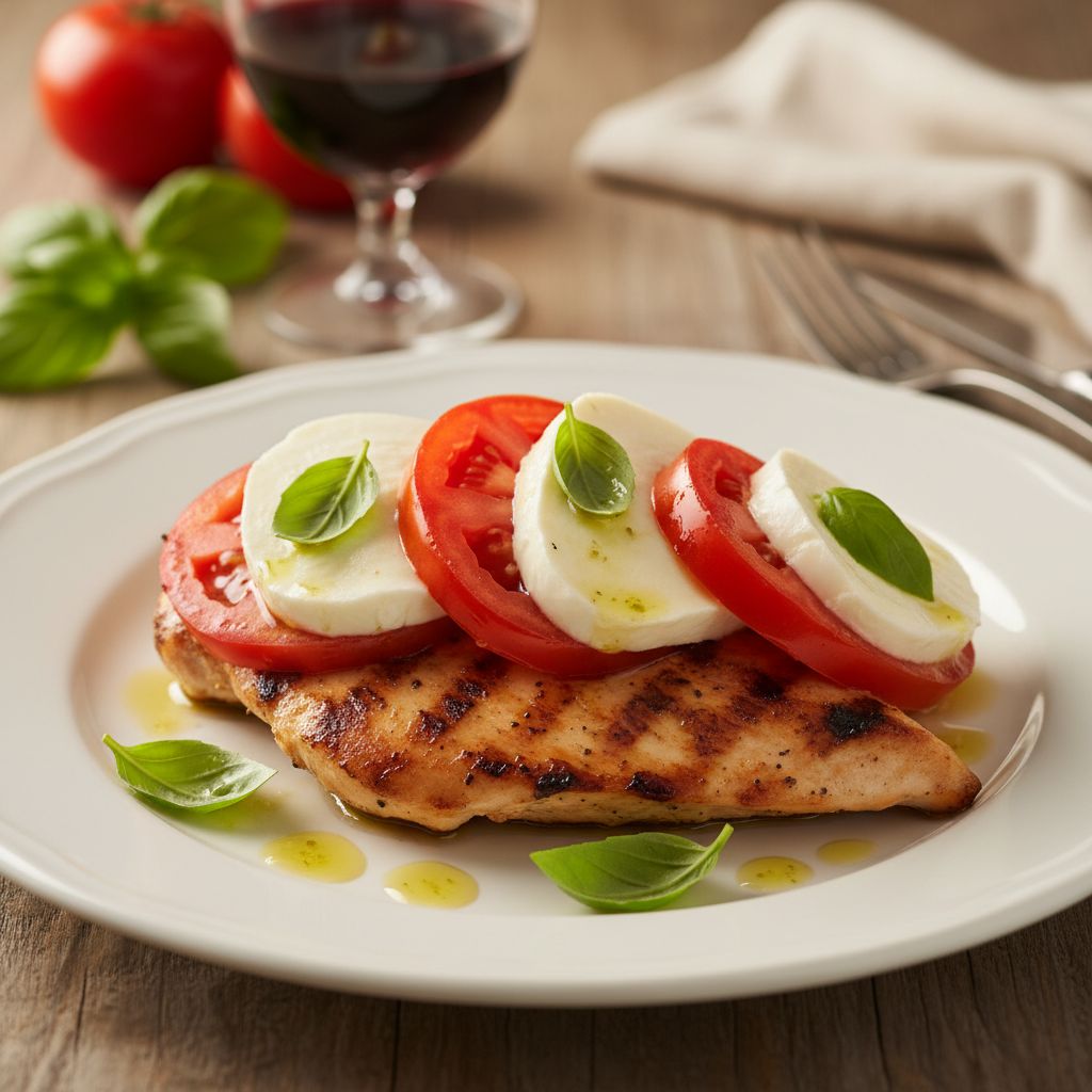 hähnchenschnitzel tomate-mozzarella aus der heißluftfritteuse