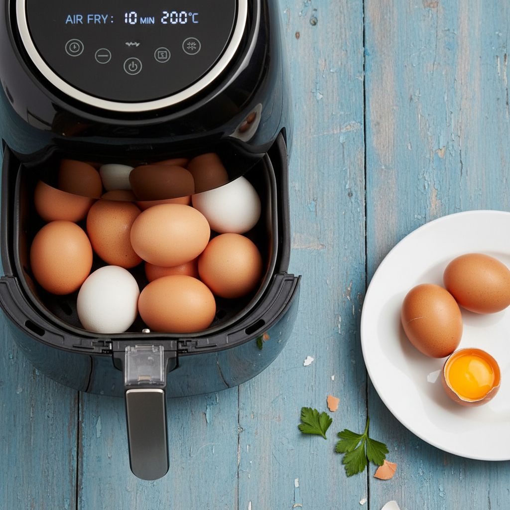 eier hart kochen im airfryer
